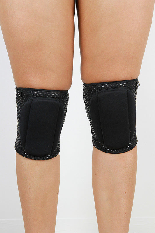 VELCRO Grip Knee Pads Gel Dot – BLACK – For Pole, Dance & Floorwork