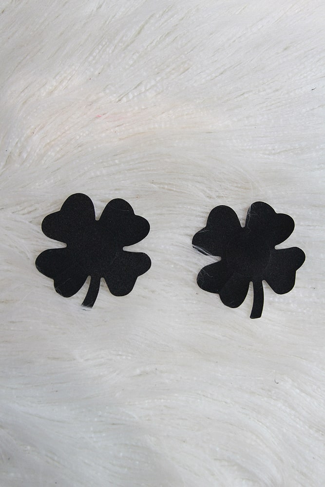 4 Leaf Clover Nipple Pasties Black - pasties - Velvet Door