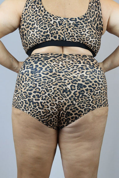 Animal High Waisted Brazil Scrunchie Bum Shorts - Plus Size | Pole Wear - high waisted brazil shorts - plus size - Velvet Door