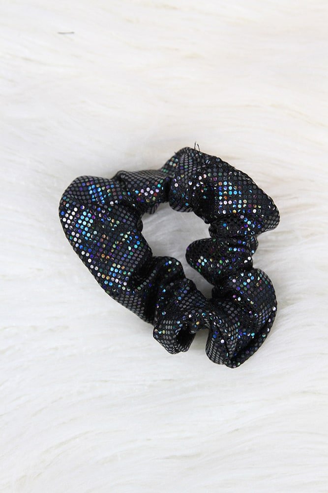 Black Shattered Scrunchie - headbands & scrunchies - Velvet Door