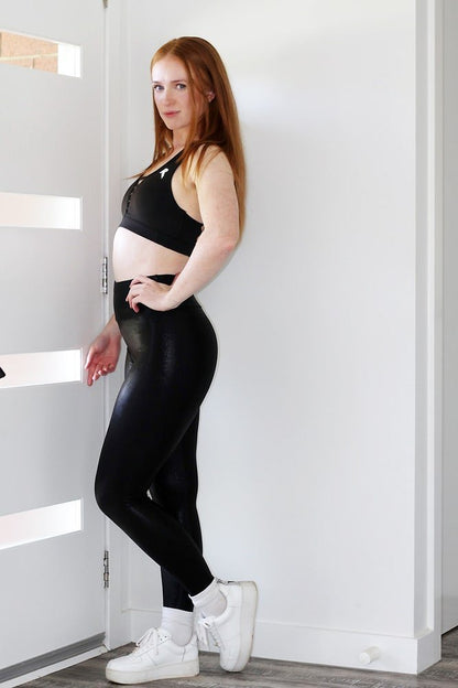 Black Sparkle Full Length Leggings/Tights - tights & leggings - Velvet Door