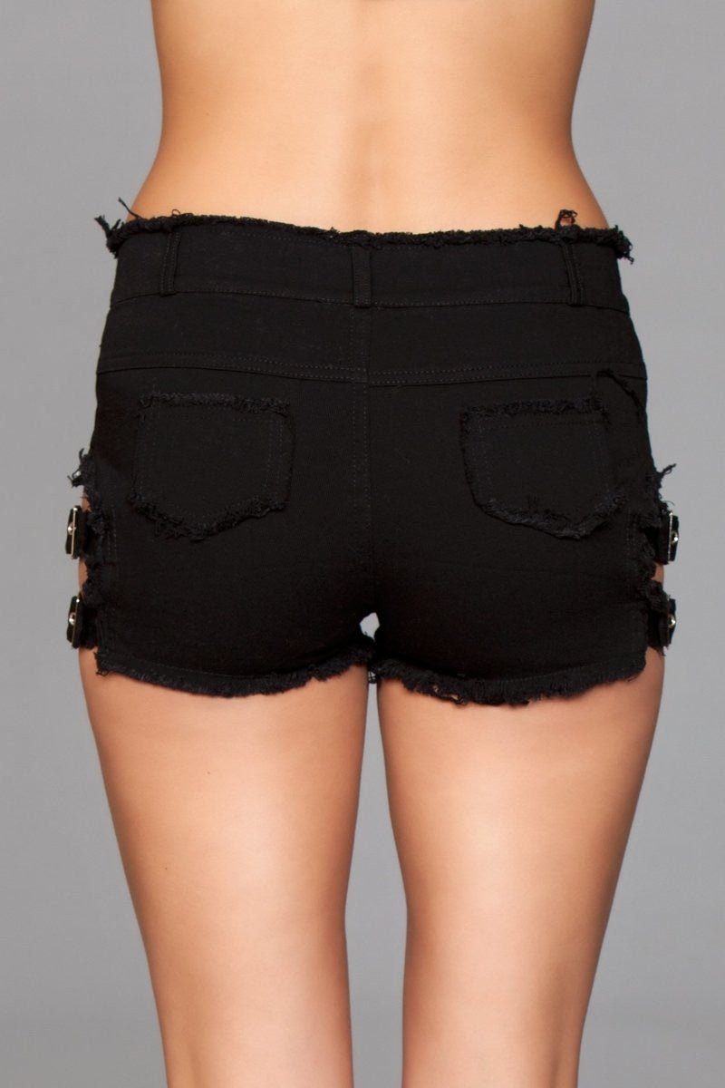 Buckled Down Denim Shorts - hot shorts - Velvet Door