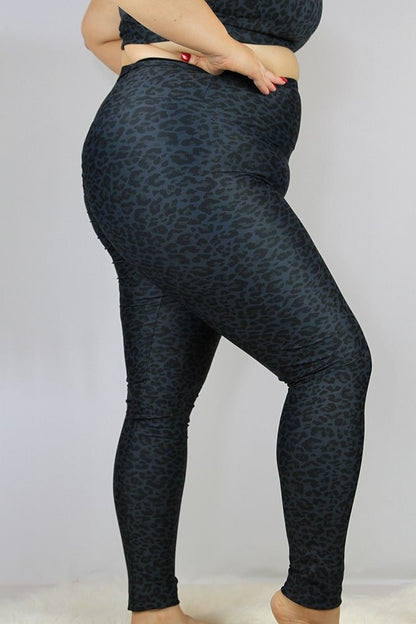 Carbon Animal Full Length Leggings/Tights - Plus Size - tights & leggings - plus size - Velvet Door