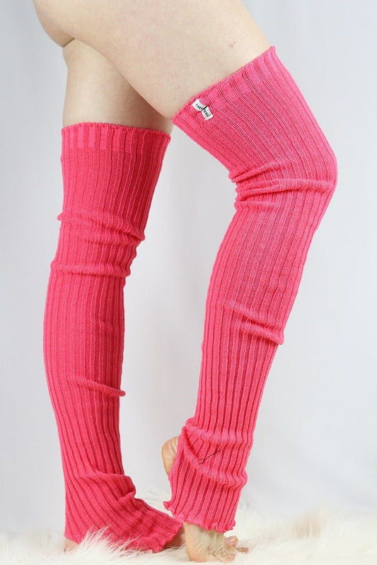 Extra Long Stirr-Up Knit Legwarmers Watermelon - legwarmers - Velvet Door