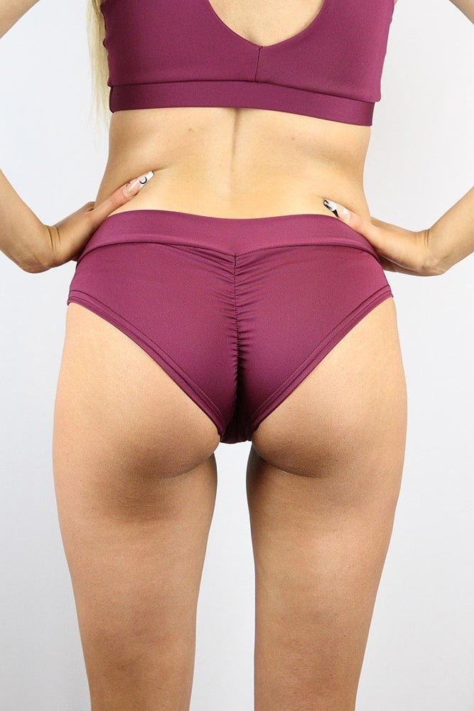 Fig Brazil Fit Scrunchie Bum Shorts - low waisted brazil shorts - Velvet Door
