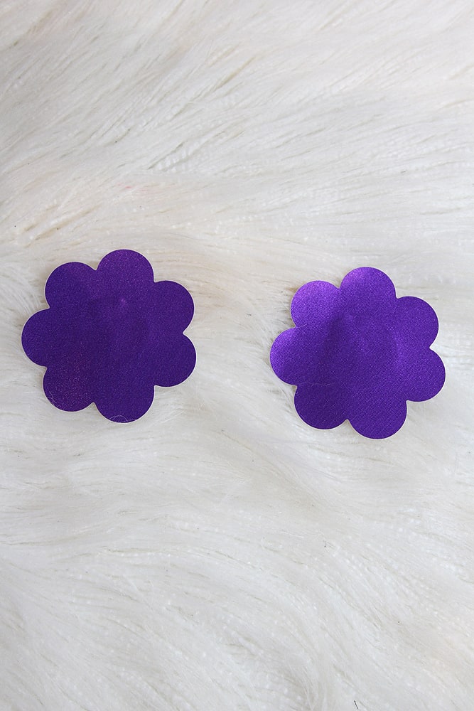 Flower Nipple Pasties Purple - pasties - Velvet Door
