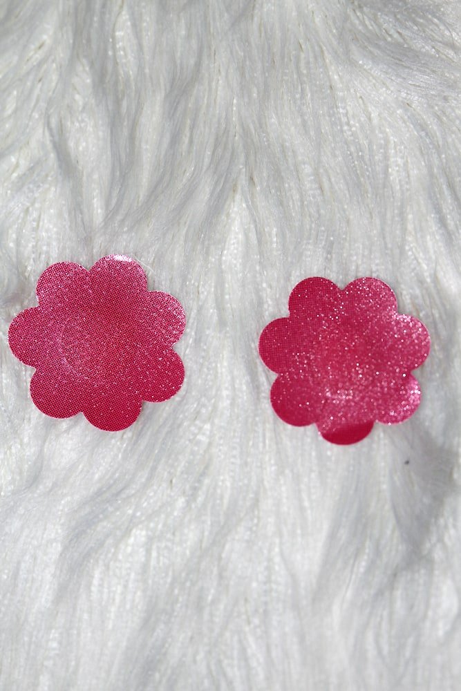 Flower Sparkle Nipple Pasties Pink - pasties - Velvet Door