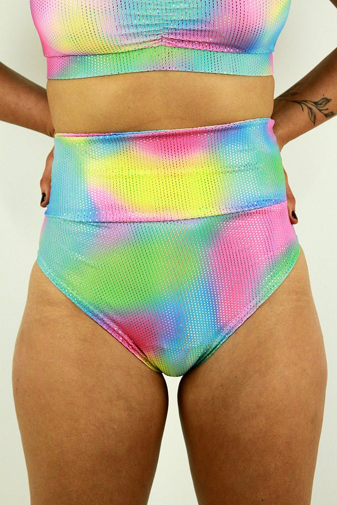Gelati Sparkle Super High Waisted Brazil Scrunchie Bum Shorts - super high waisted brazil shorts - Velvet Door