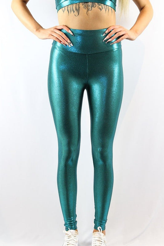 Jade Sparkle Full Length Leggings/Tights - tights & leggings - Velvet Door