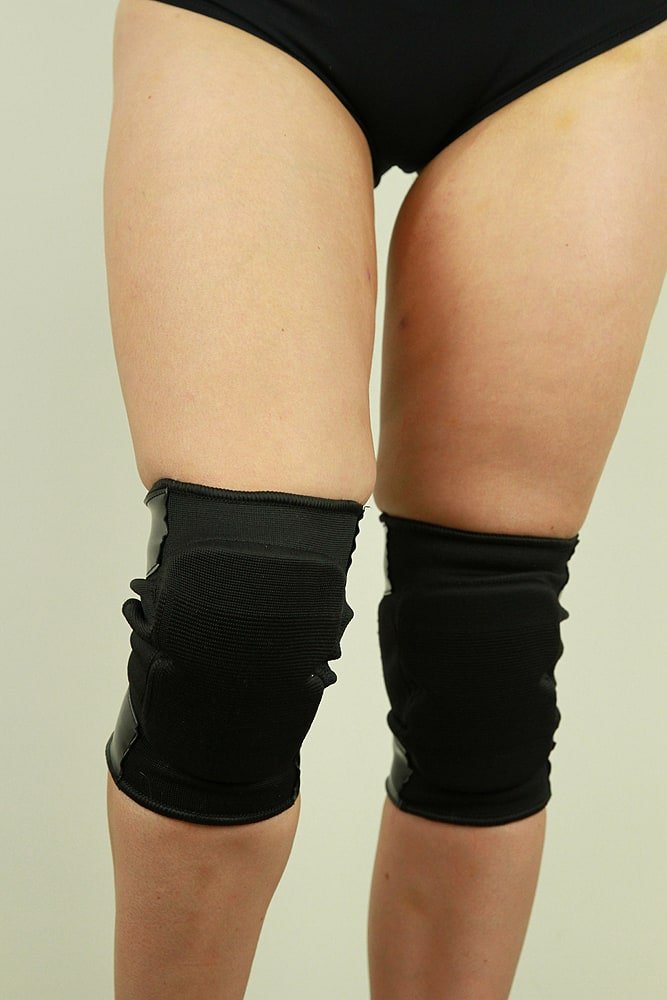 Knit Long Grippy Dance Knee Pads - Black - For Pole & Dance - dance knee pads - Velvet Door