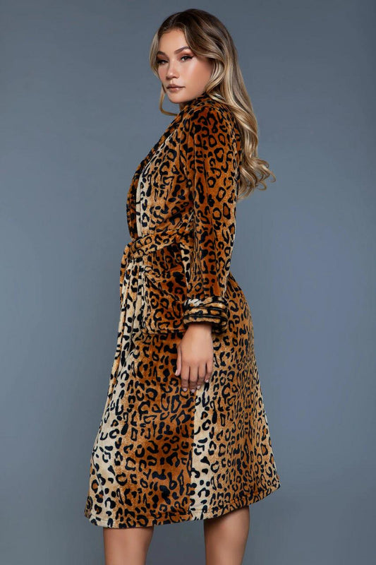 Leopard Robe - lounge robes - Velvet Door