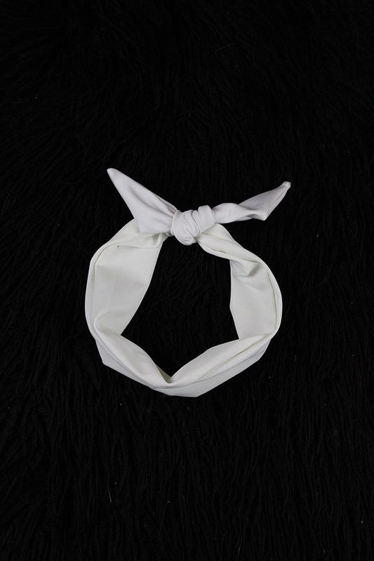 Matte White Headband - headbands & scrunchies - Velvet Door