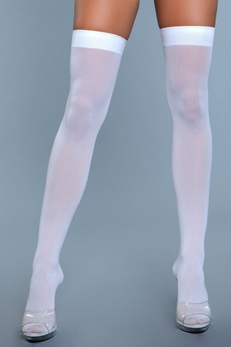 Opaque Nylon Thigh Highs - thigh highs - Velvet Door