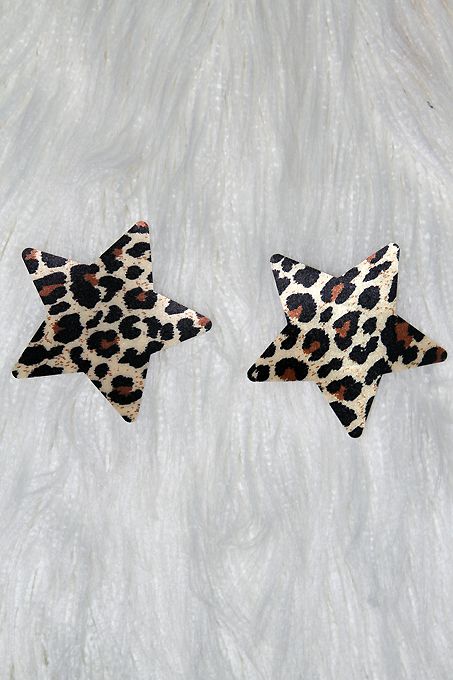 Star Nipple Pasties Leopard - pasties - Velvet Door