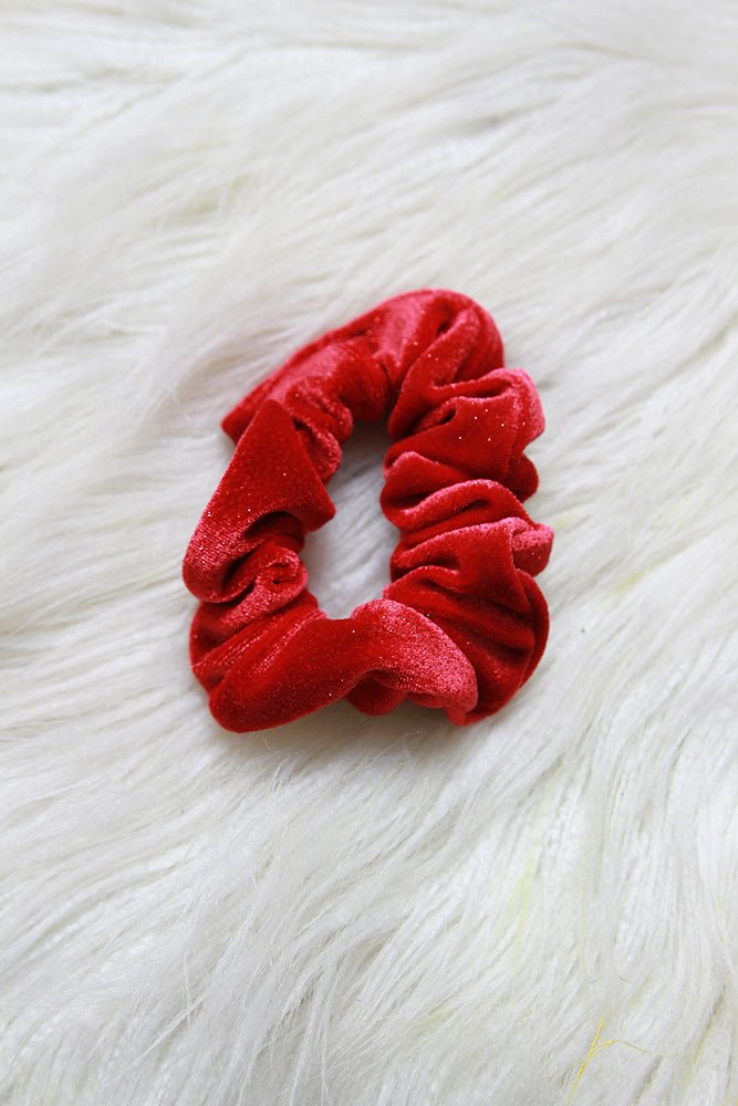 Velveteratti Scrunchie Red - headbands & scrunchies - Velvet Door