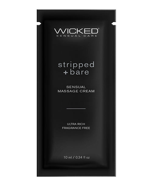 Wicked Sensual Care Stripped & Bare Unscented Massage Cream - massage creams & lotions - Velvet Door