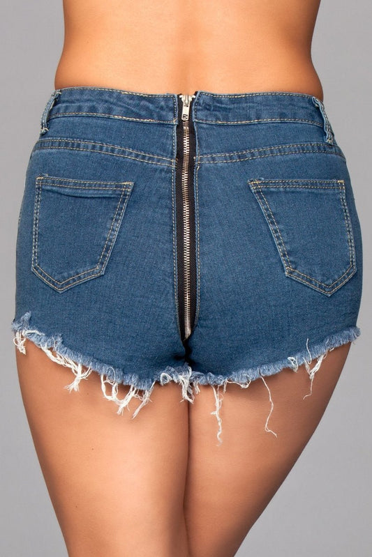 Zip Me Up Denim Shorts - hot shorts - Velvet Door